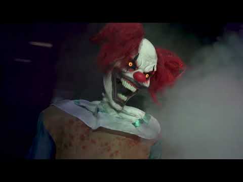 Clown Circo Horror con Luce Suono e Movimento Animatronica alto 1,85m
