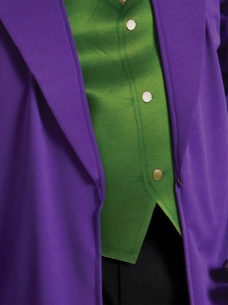 Costume Joker DC Adulto con Maschera in Lattice e Giacca con Interni Stampati Batman Cavaliere Oscuro