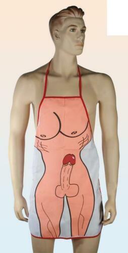 Grembiule Uomo Nudo con Pene Gadget Scherzoso Sexy BBQ Cucina Addio al Celibato