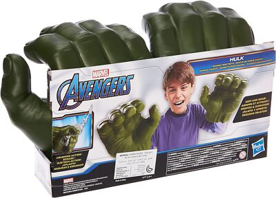 Ultra Guanti Hulk in Foam Spugna Verde Orignale Supereroe Avengers Marvel