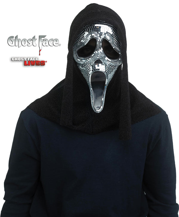 Maschera Ghost Face Scream Disco Originale Mirror Specchiata Silver
