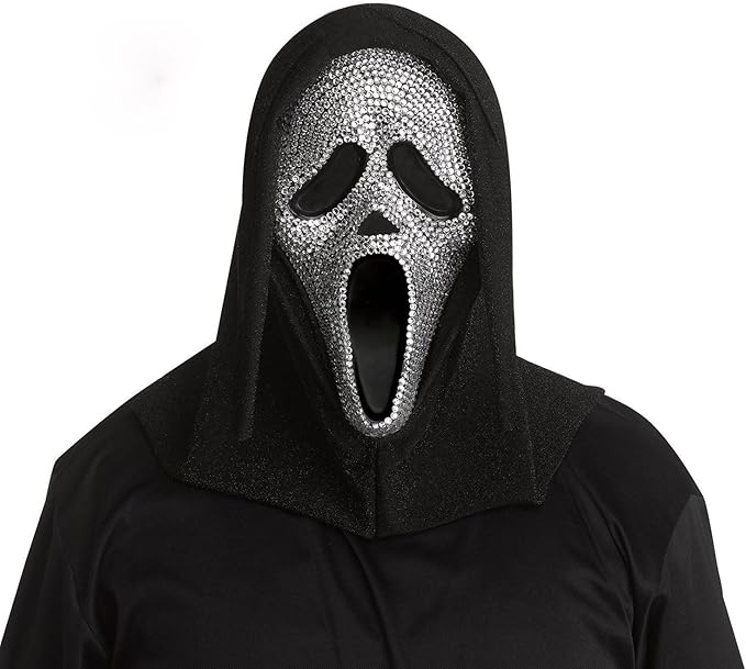 Maschera Ghost Face Scream Originale Bling Diamanti