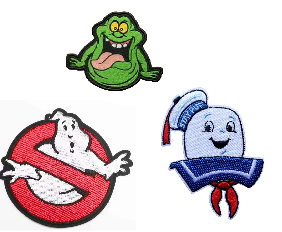 Patch Ghostbusters Toppa Ricamabile Termoadesiva Ricamo per Maglie e Tessuti