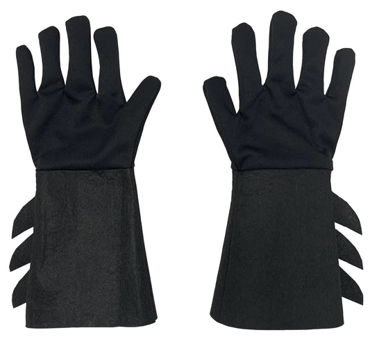Guanti Supereroe Batman Pipistrello Nero con Alette  Adulto