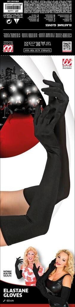 guanti lunghi neri